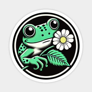Frog With flower Magnet